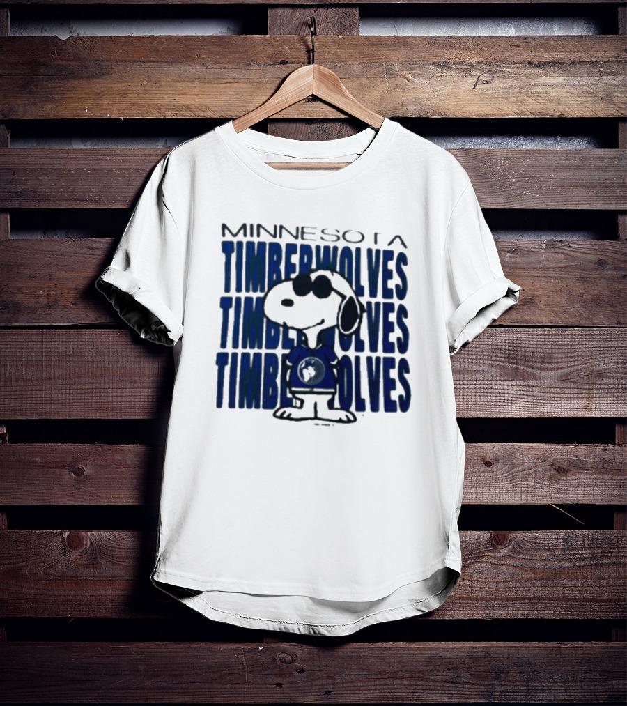 Snoopy Minnesota Timberwolves Shirt Collaboration T-Shirt