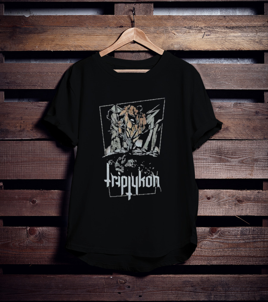 Triptykon Tree With Masked Face And Abstract Shapes T-Shirt