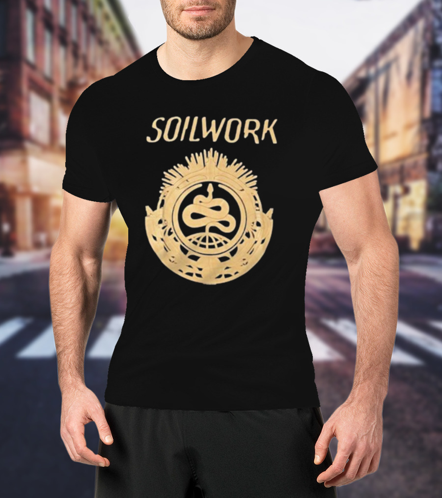 SOILWORK Snake Emblem With Globe And Wreath T-Shirt