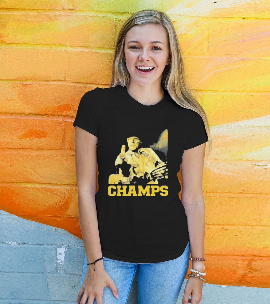 Taylor Lewan Champs Yellow Guitar Western T-Shirt