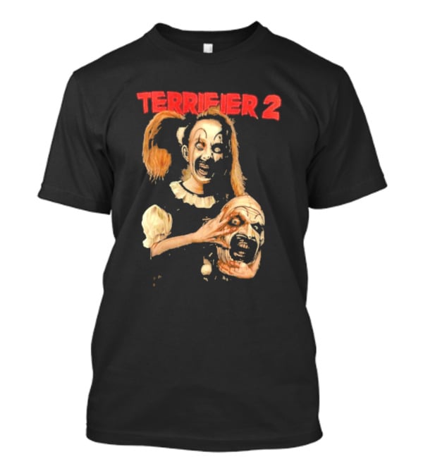Terrifier 2 Horror Clown Character Holding Severed Head T-Shirt