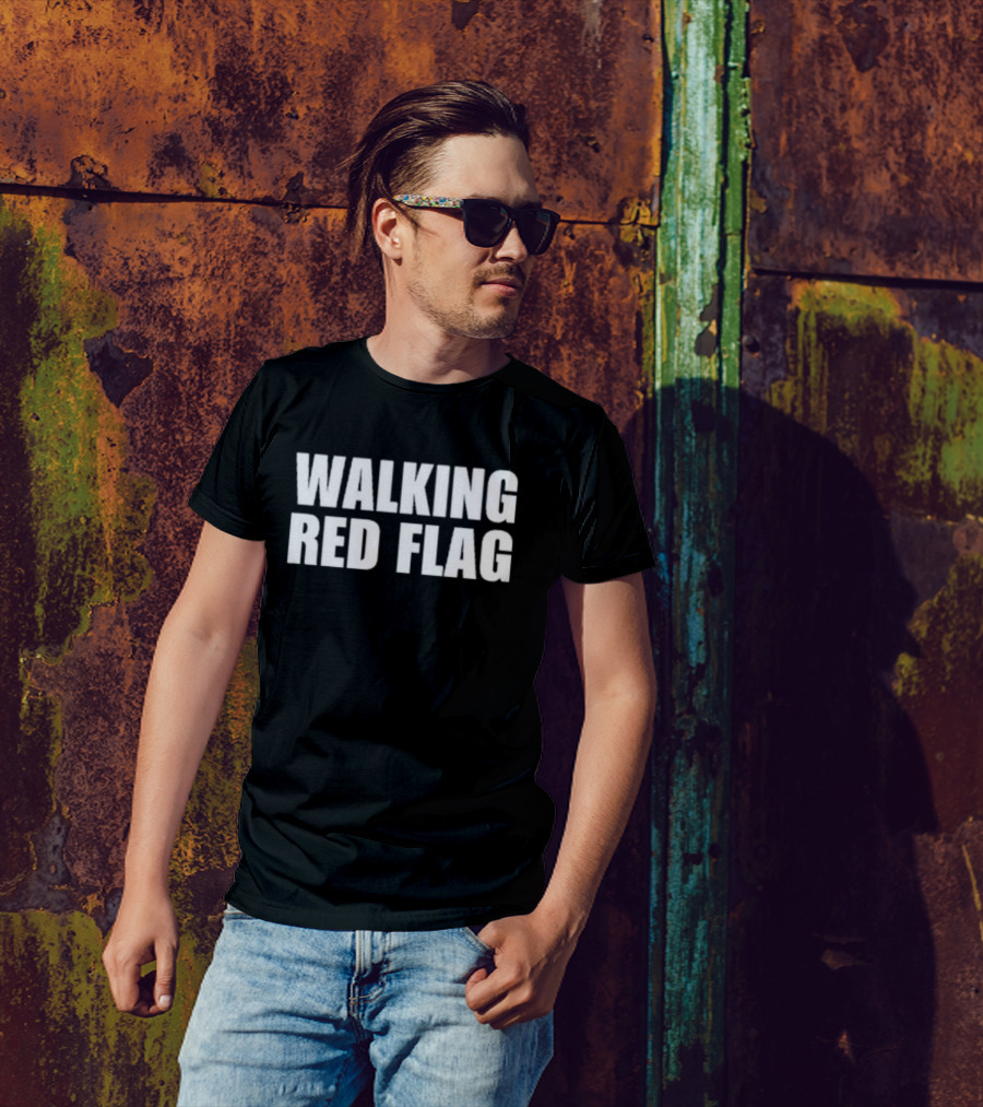 Vibe2k Walking Red Flag T-Shirt