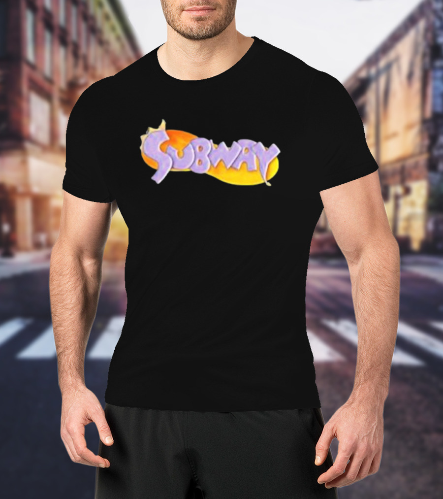 Weaponsofmassdestruction Spyro-Style Subway Logo Dragon Sandwich T-Shirt