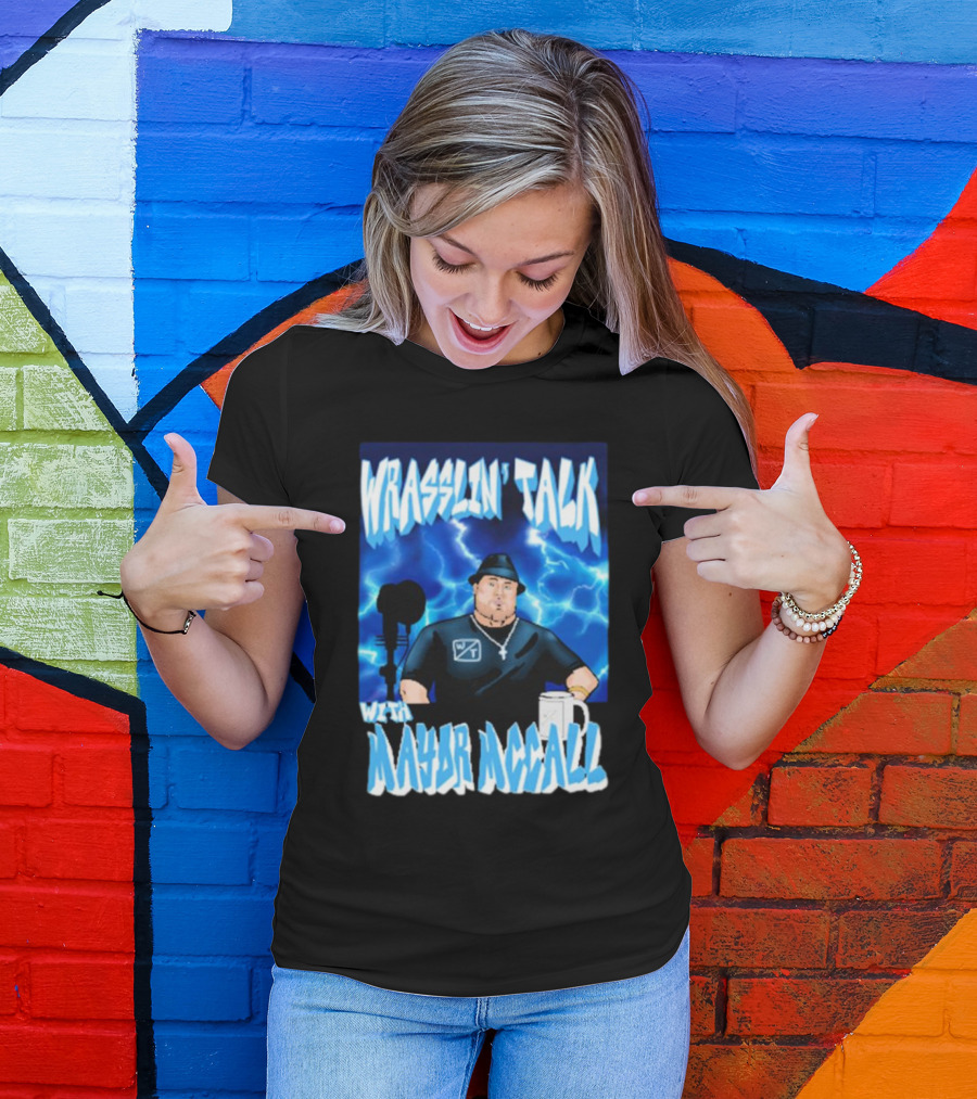 Wrasslin' Talk With Mayor Mccall Blue Lightning T-Shirt