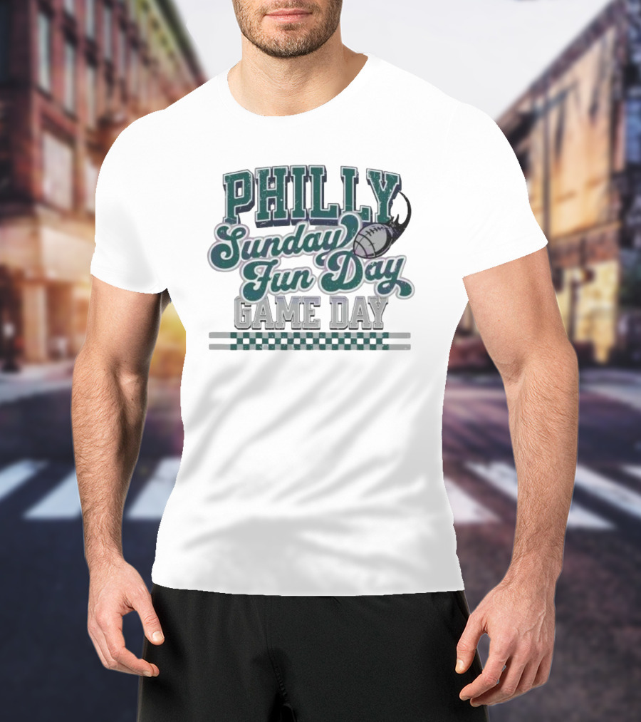 Philadelphia Eagles Philly Sunday Fun Day Game Day Football T-Shirt