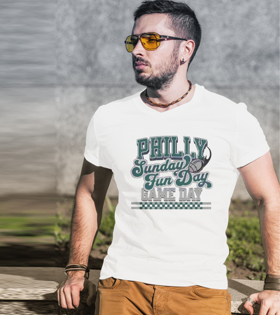 Philadelphia Eagles Philly Sunday Fun Day Game Day Football T-Shirt