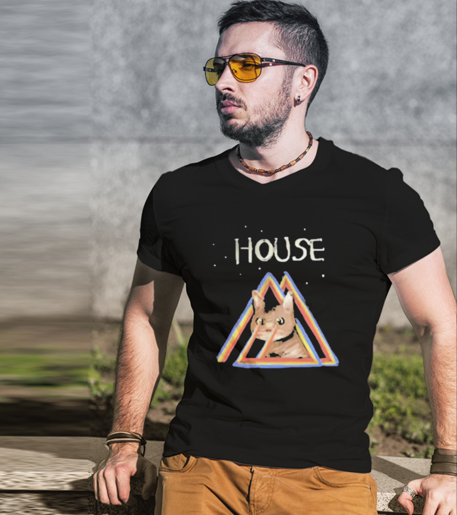 House Rainbow Triangle Cat T-Shirt