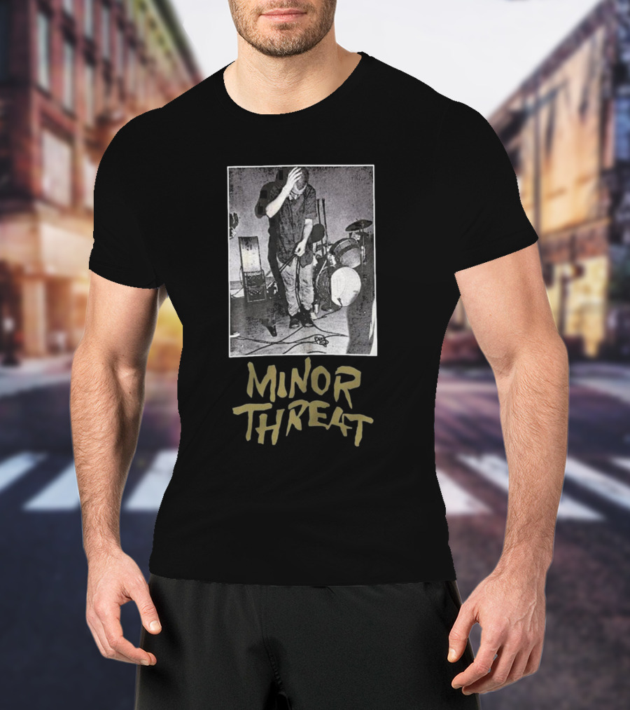 Minor Threat Vintage Photo Ian MacKaye Band Performance T-Shirt