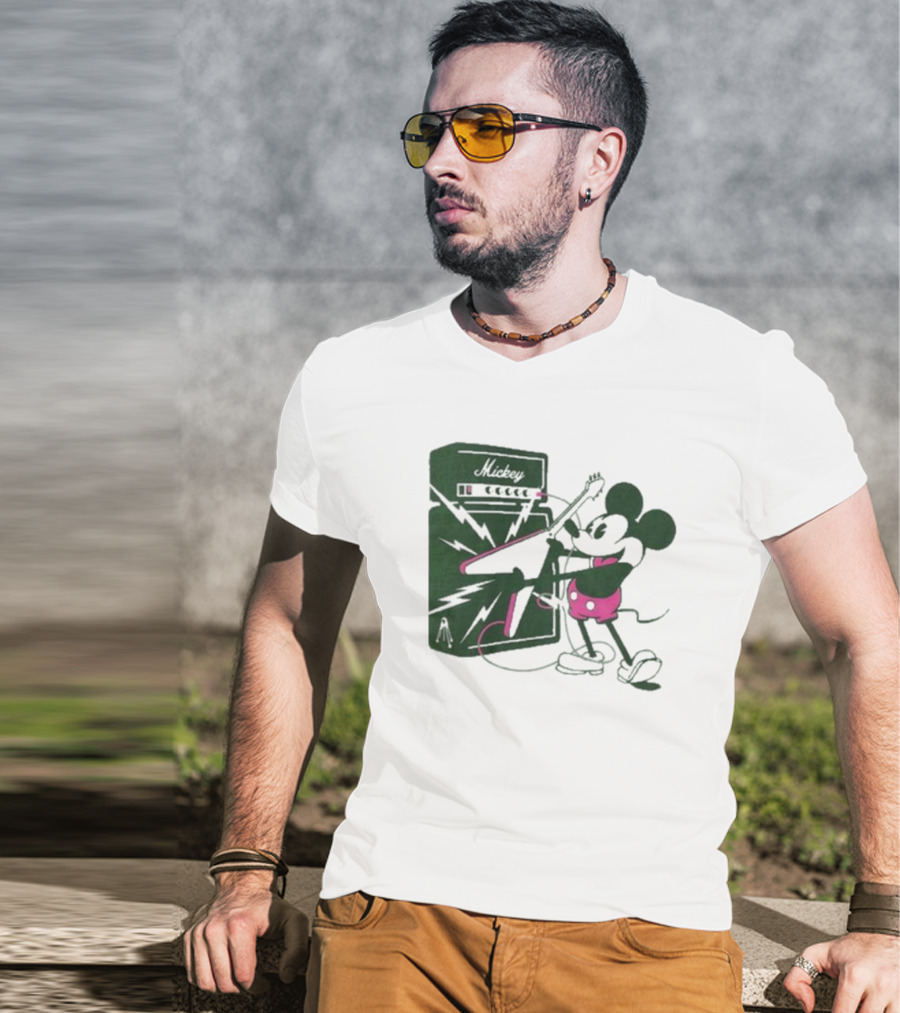 Rocker Mickey Electric Guitar Amplifier By Kii Arens T-Shirt