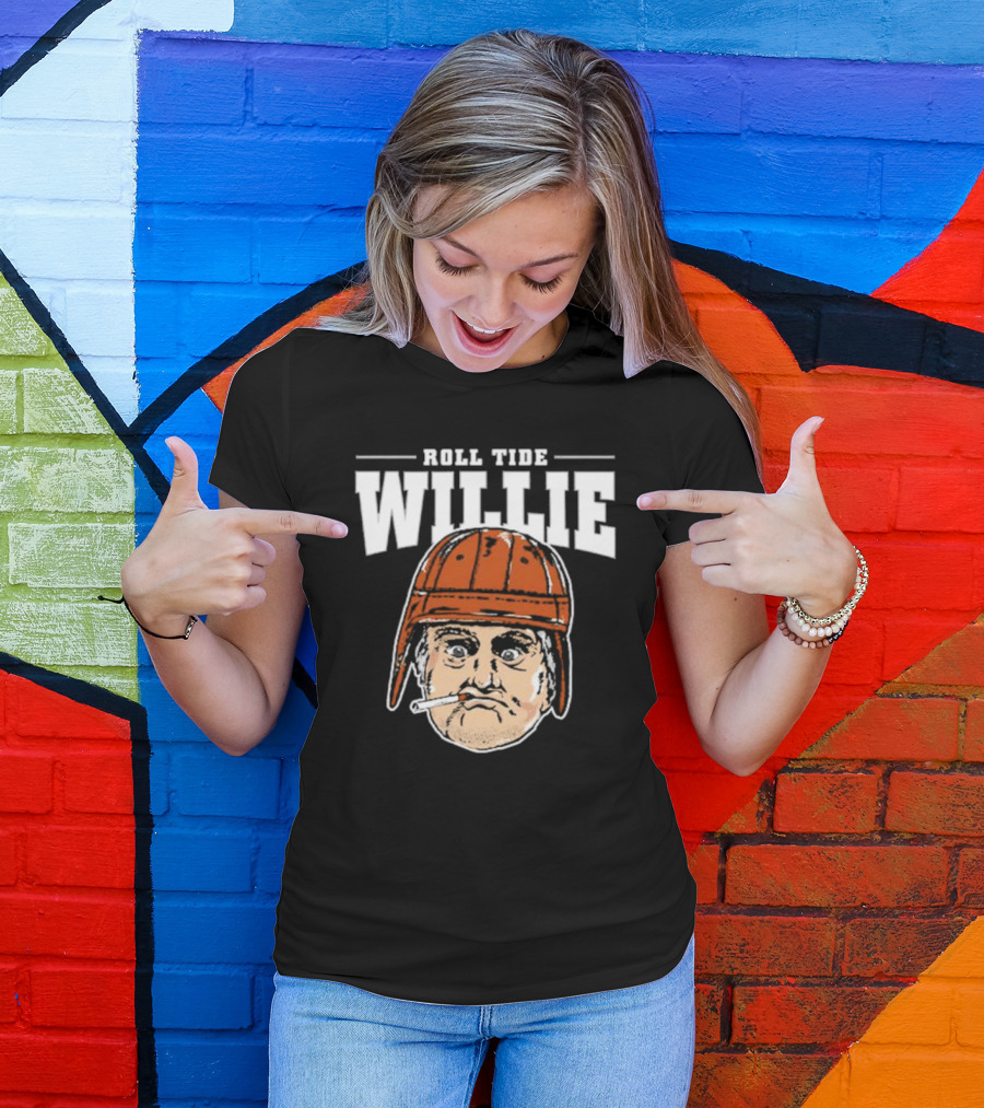 Roll Tide Willie Cartoon Helmet Face T-Shirt