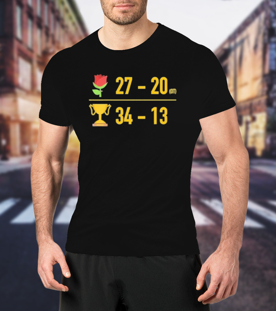 27-20 Rose OT Trophy 34-13 Triblend T-Shirt