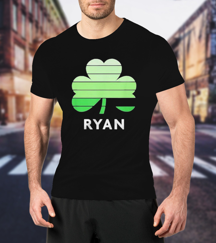 Ryan Vintage Irish Family Name With Clover T-Shirt