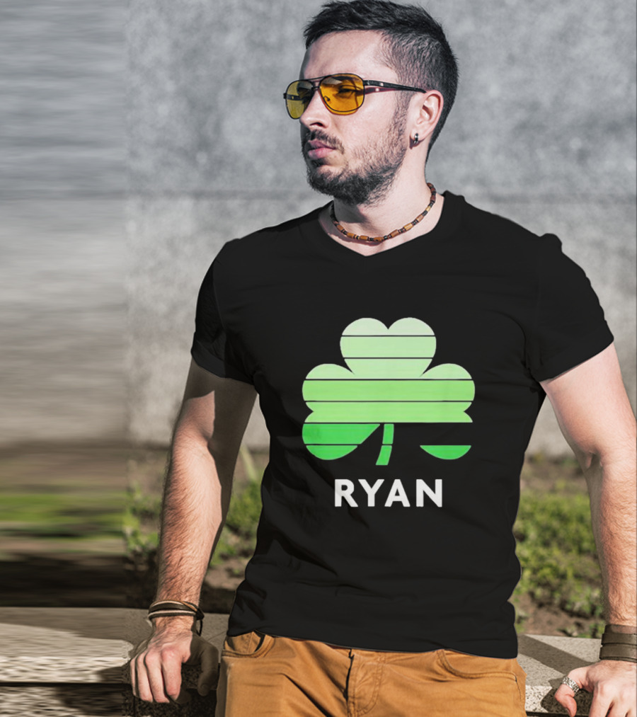 Ryan Vintage Irish Family Name With Clover T-Shirt