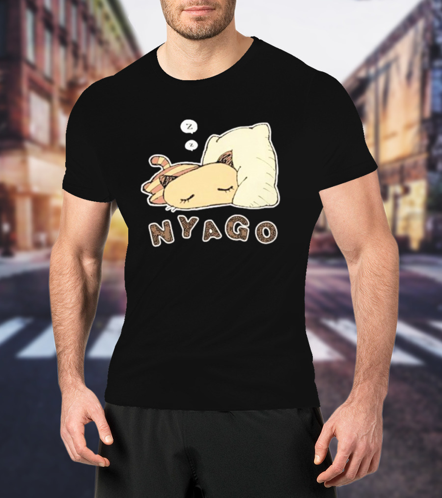 Sanrio Nyago Sleeping Cat Zzz Pillow T-Shirt