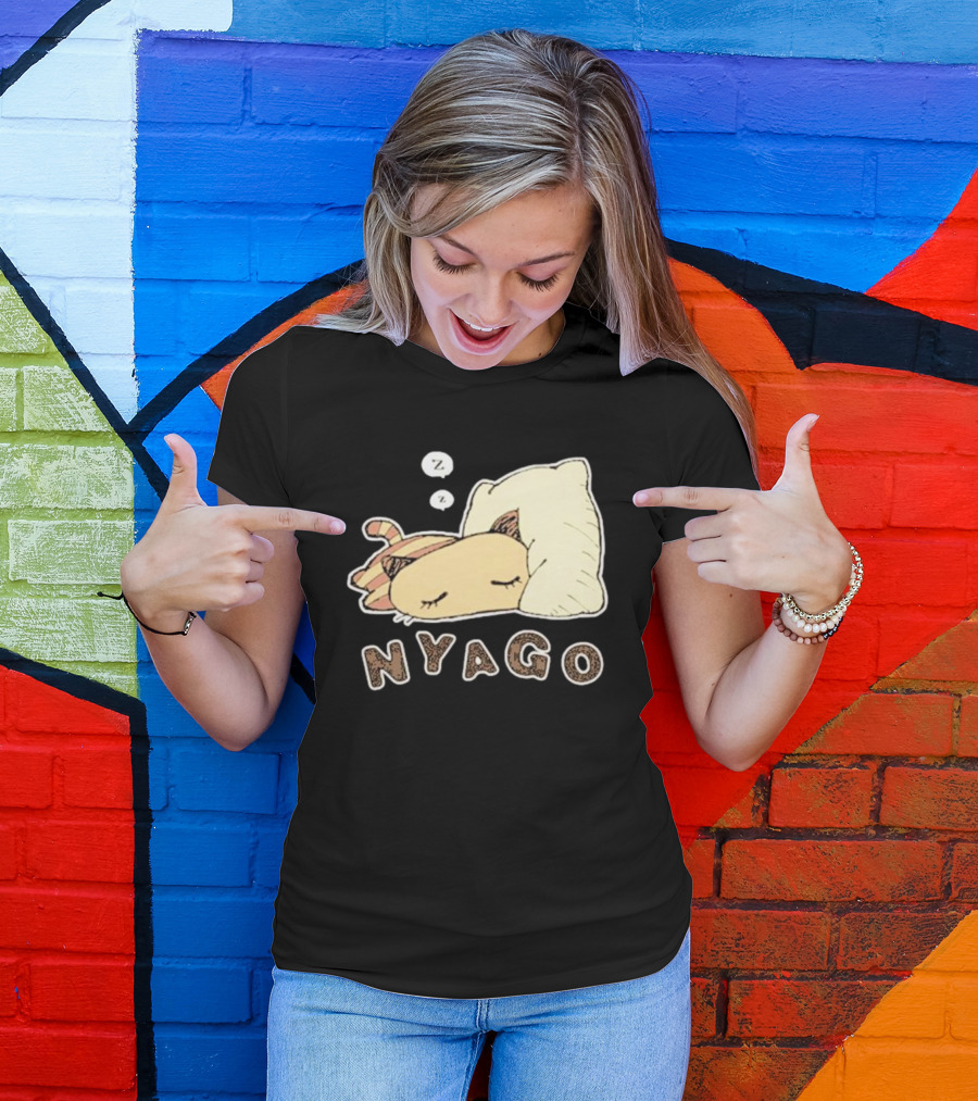 Sanrio Nyago Sleeping Cat Zzz Pillow T-Shirt
