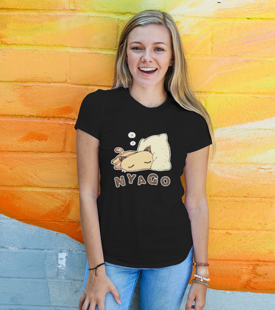 Sanrio Nyago Sleeping Cat Zzz Pillow T-Shirt