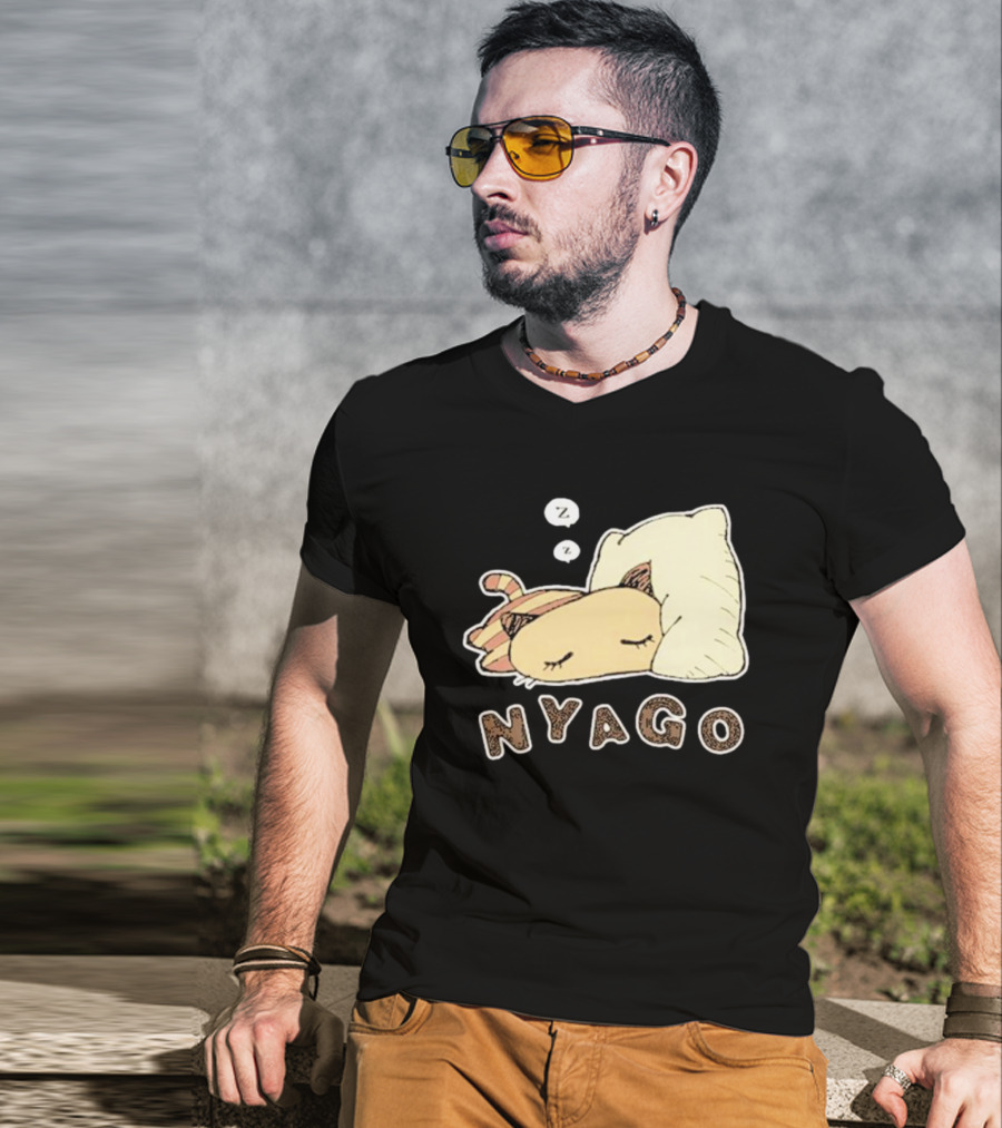 Sanrio Nyago Sleeping Cat Zzz Pillow T-Shirt