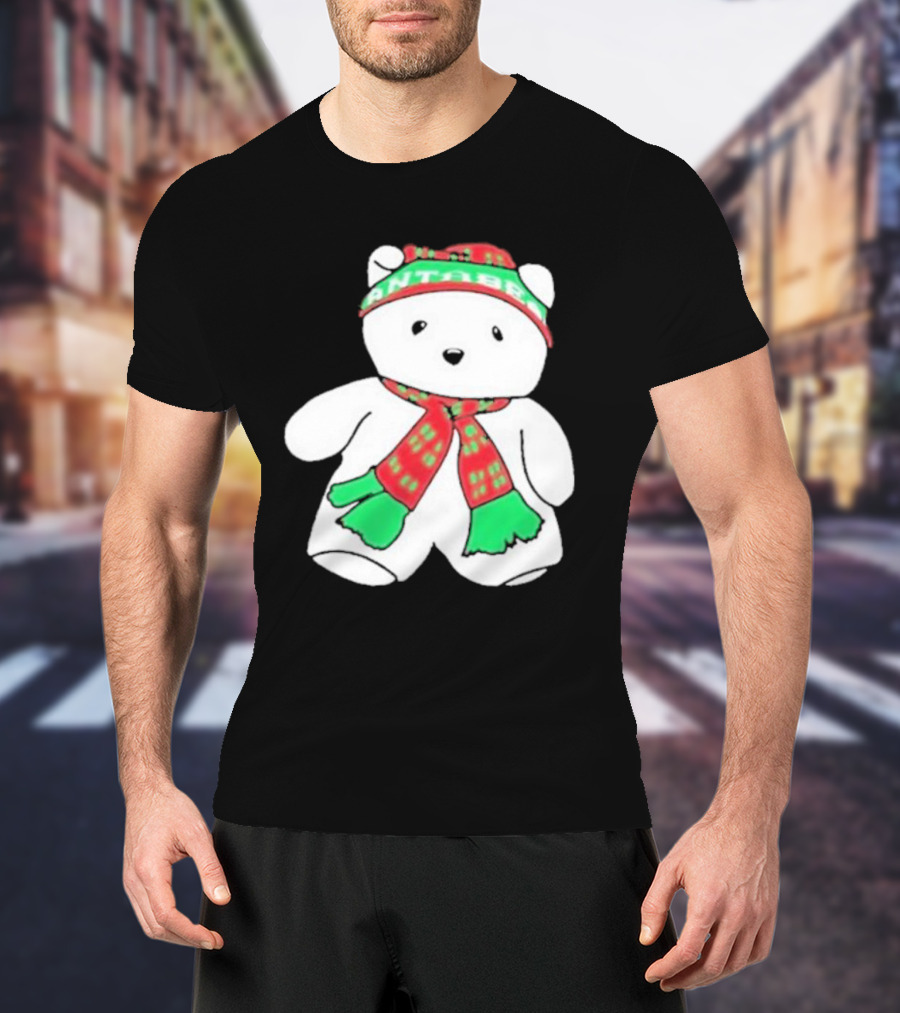 Santa Bear Minnesota Christmas Scarf And Hat Bundle T-Shirt