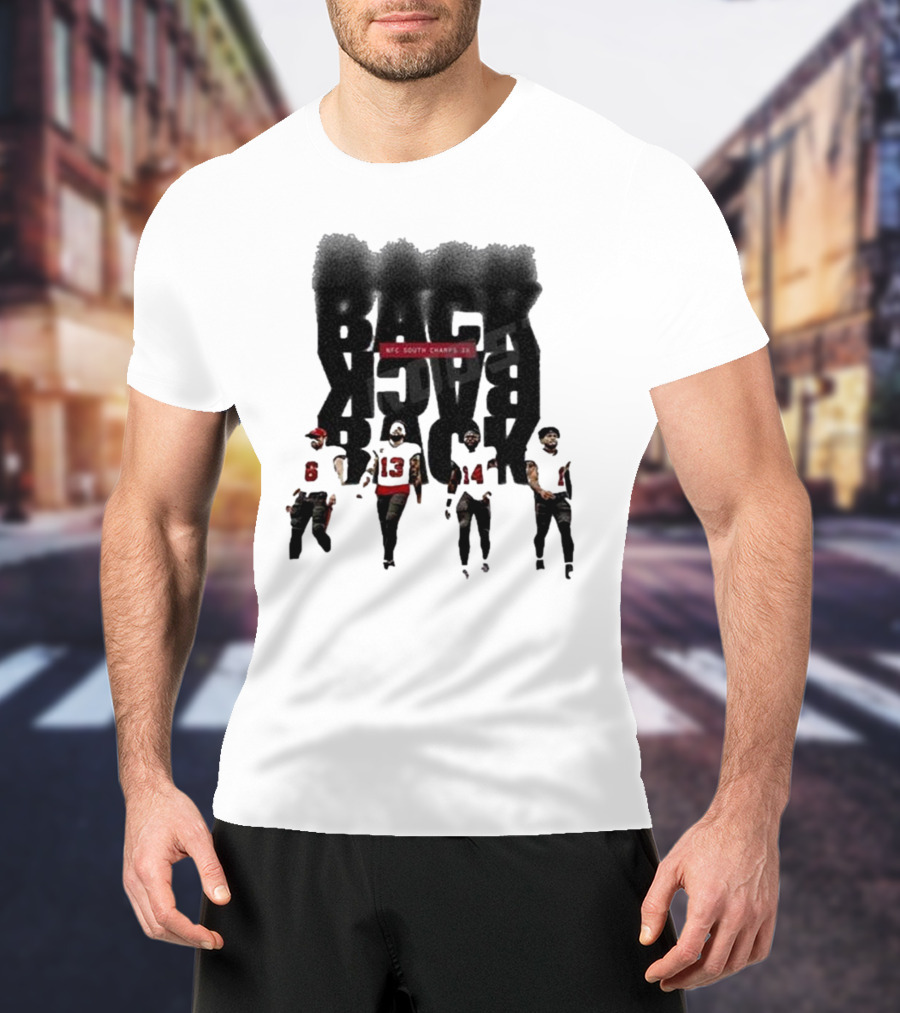 Tampa Bay Buccaneers Back To Back To Back NFC South Champs 3x Players T-Shirt