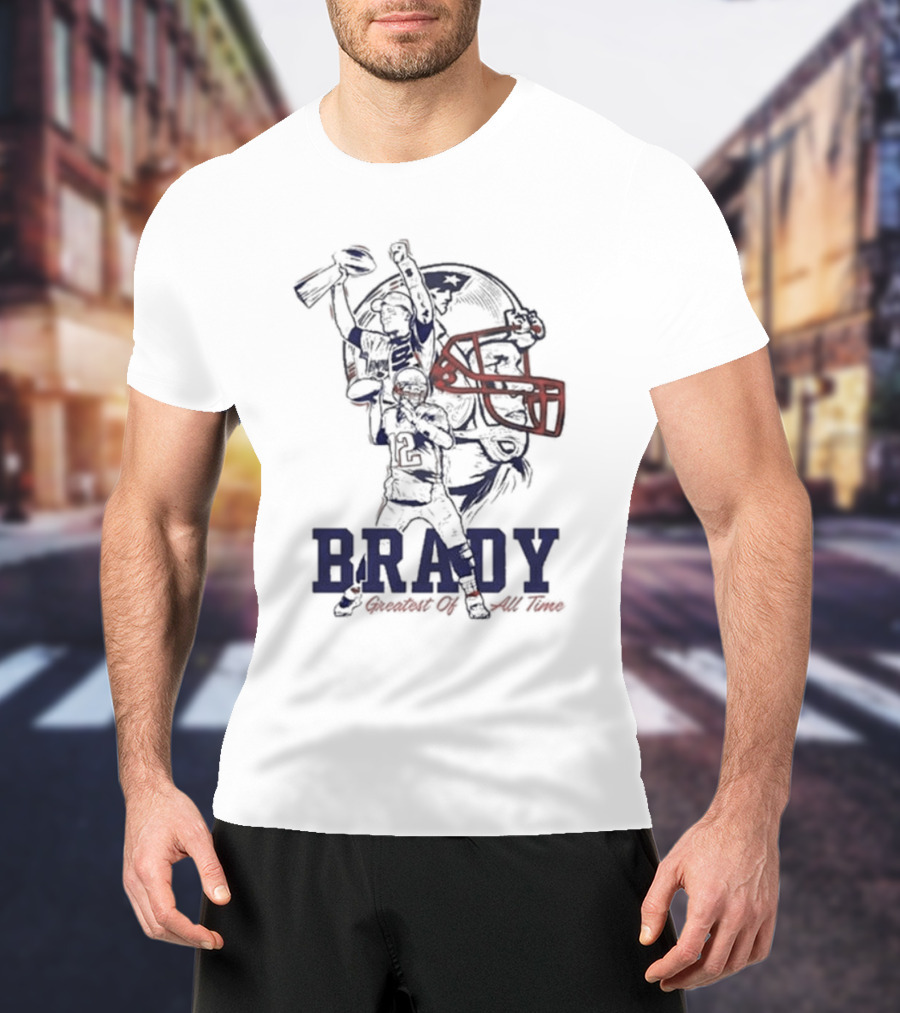 Brady Greatest Of All Time Football T-Shirt