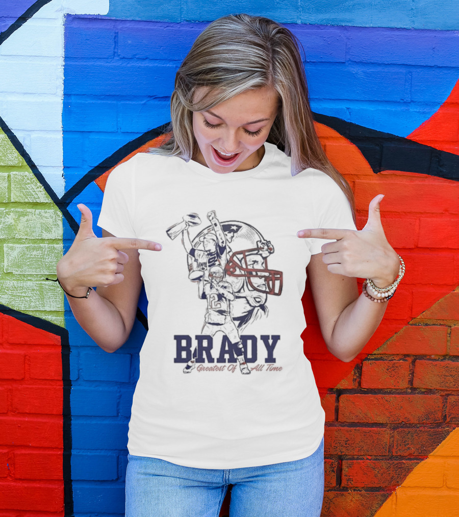 Brady Greatest Of All Time Football T-Shirt