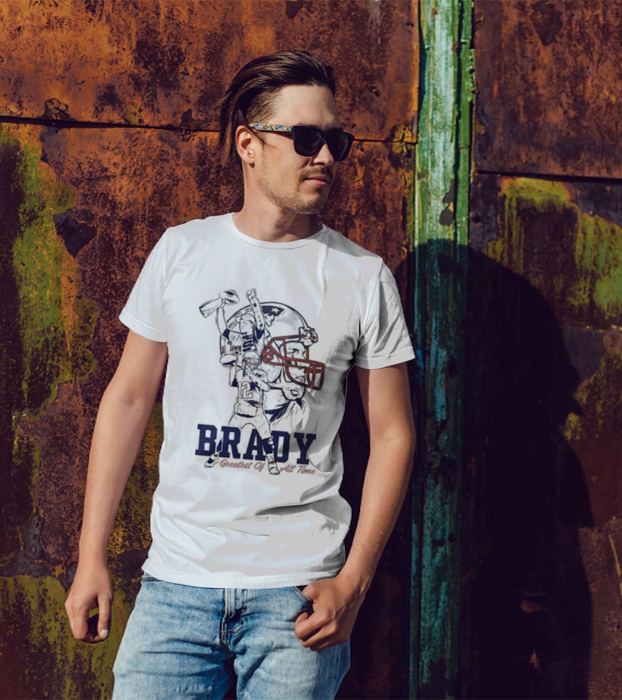 Brady Greatest Of All Time Football T-Shirt