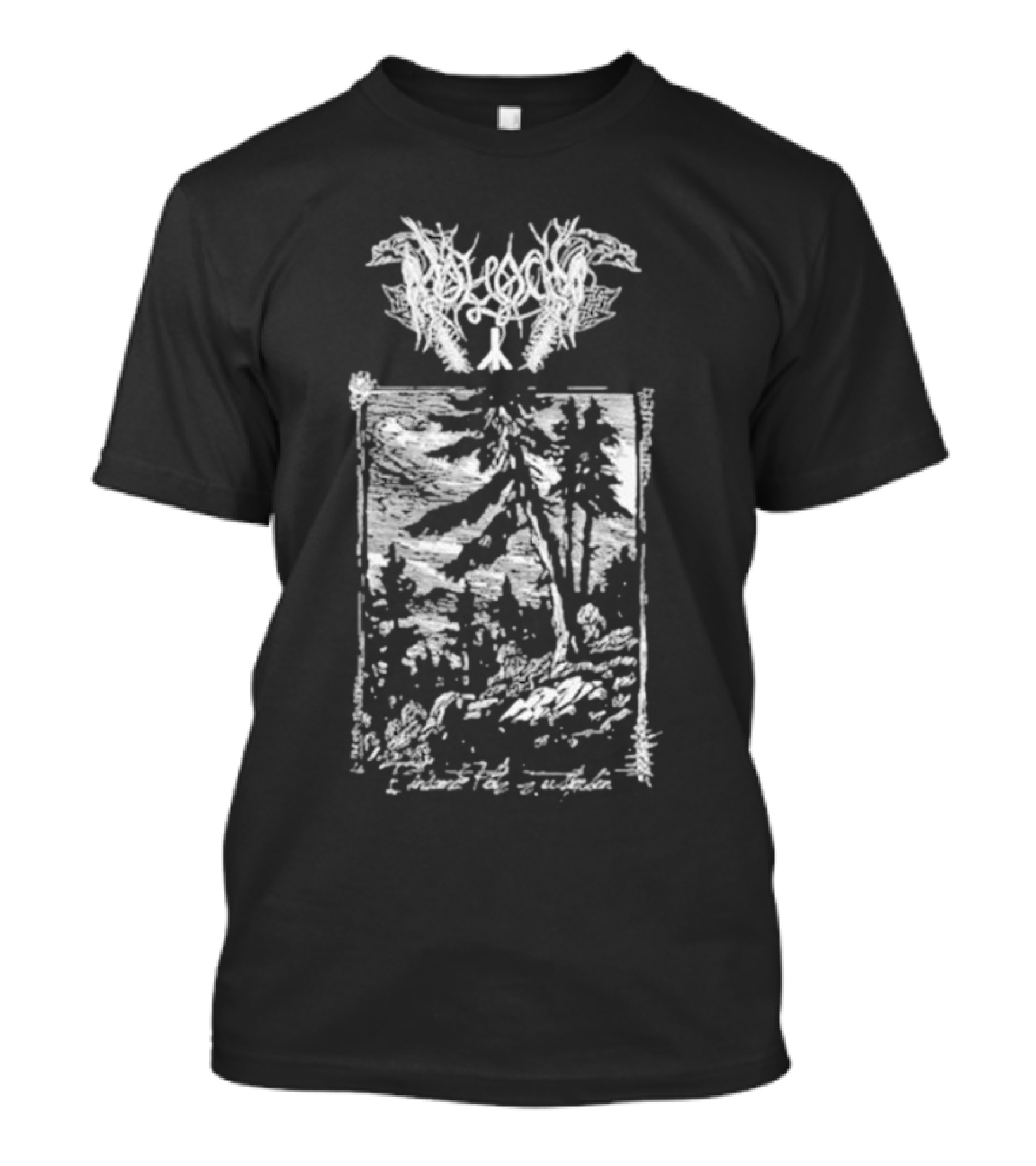 Moloch Einsamer Platz Zu Sterben Black Metal Forest Scene T-Shirt