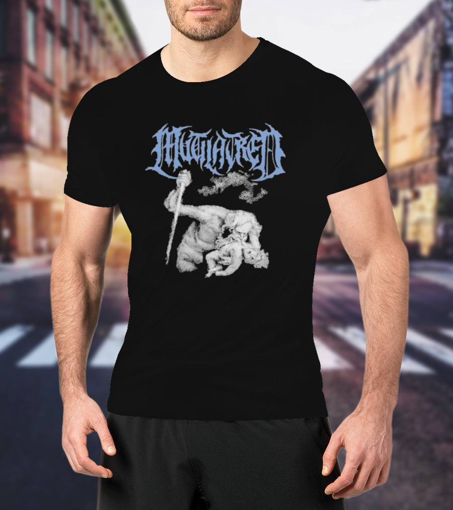 Mutilatred Eroded Brain Grim Figure And Child Fantasy T-Shirt