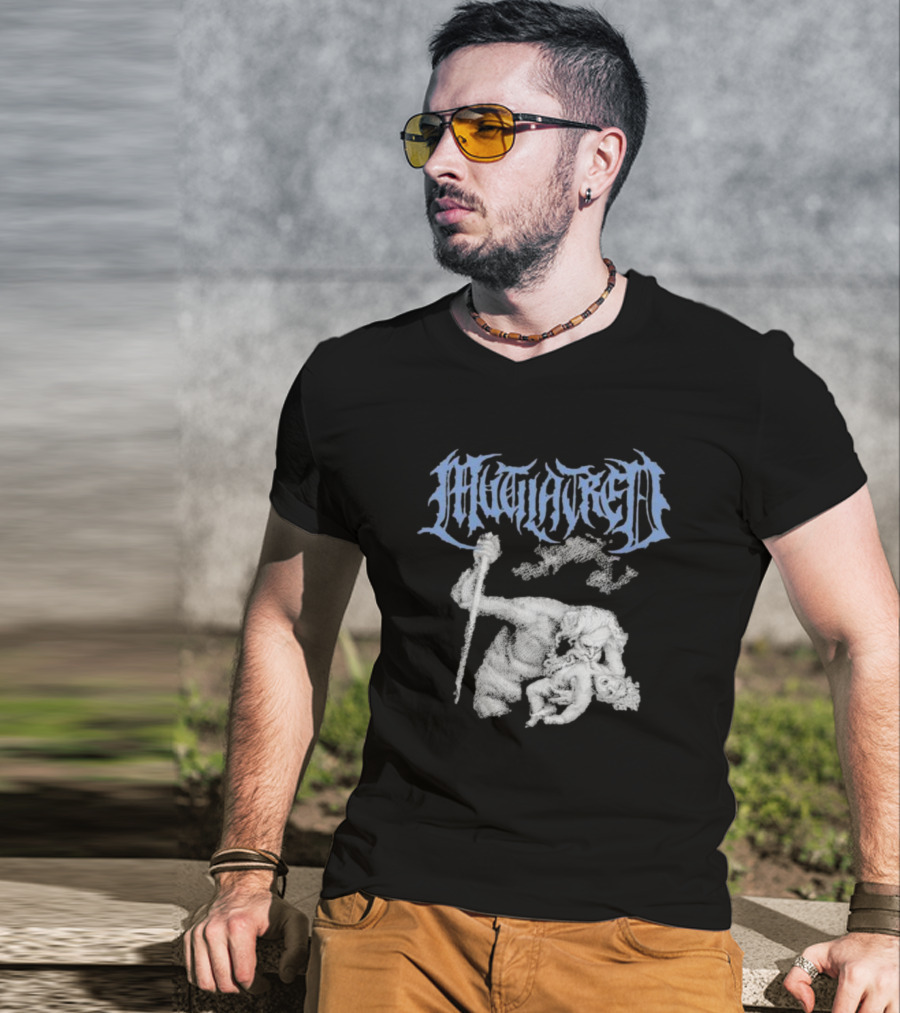 Mutilatred Eroded Brain Grim Figure And Child Fantasy T-Shirt