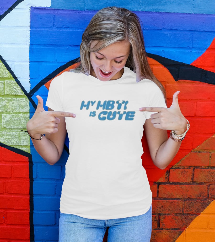 My MBTI Is Cute Blue Retro Font T-Shirt
