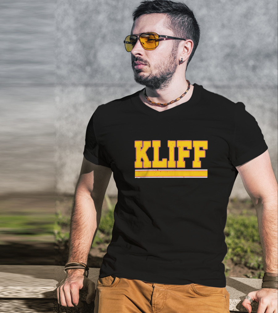 USC Trojans Kliff Kingsbury Bold Font Yellow T-Shirt