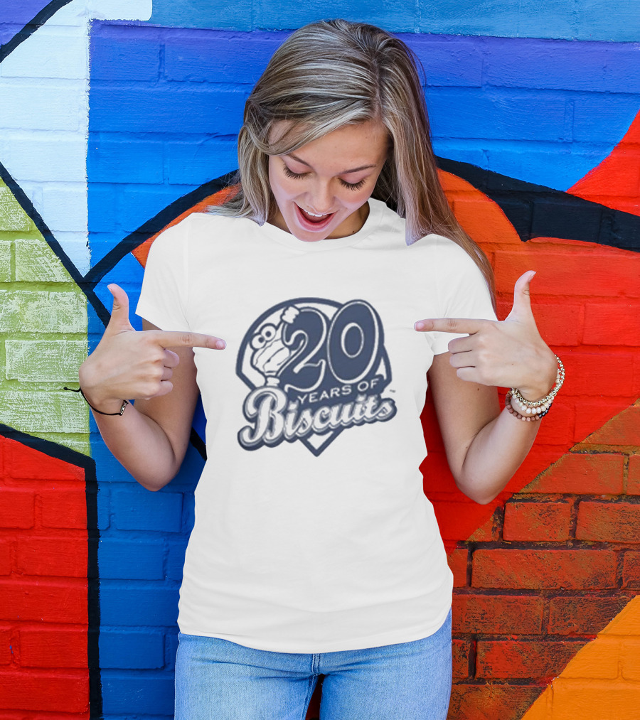 20 Years Of Biscuits Baseball Theme T-Shirt