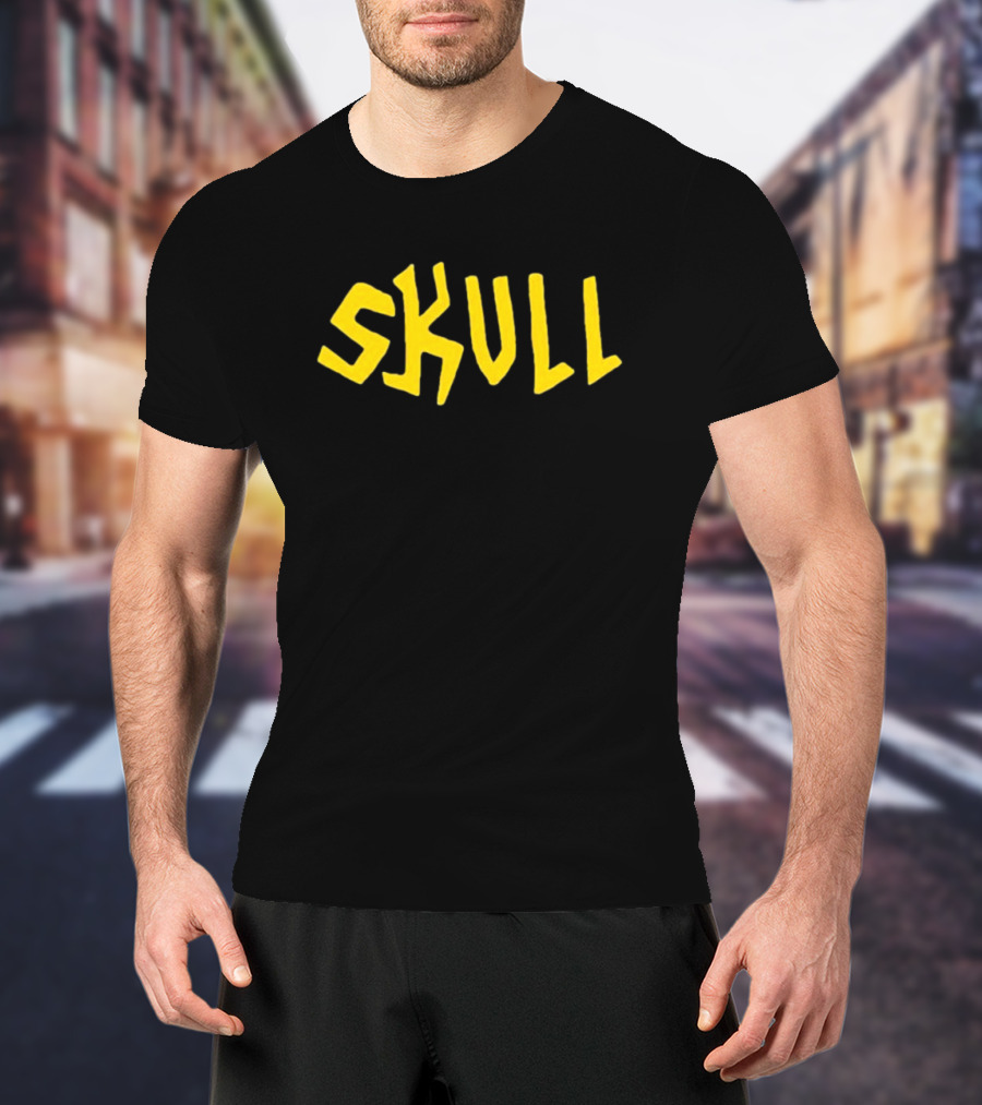 Beavis And Butthead Skull Text Yellow T-Shirt