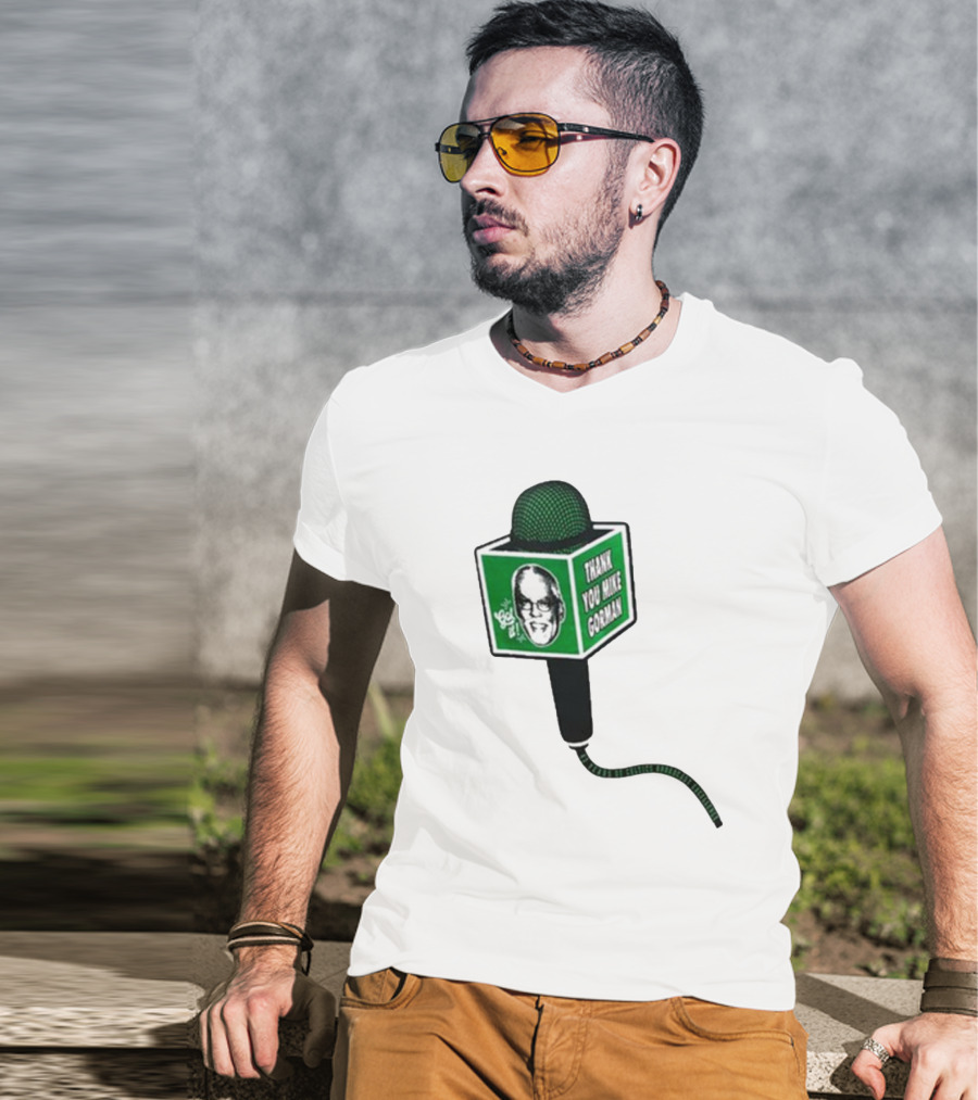 Celtics Thank You Mike Gorman Microphone T-Shirt