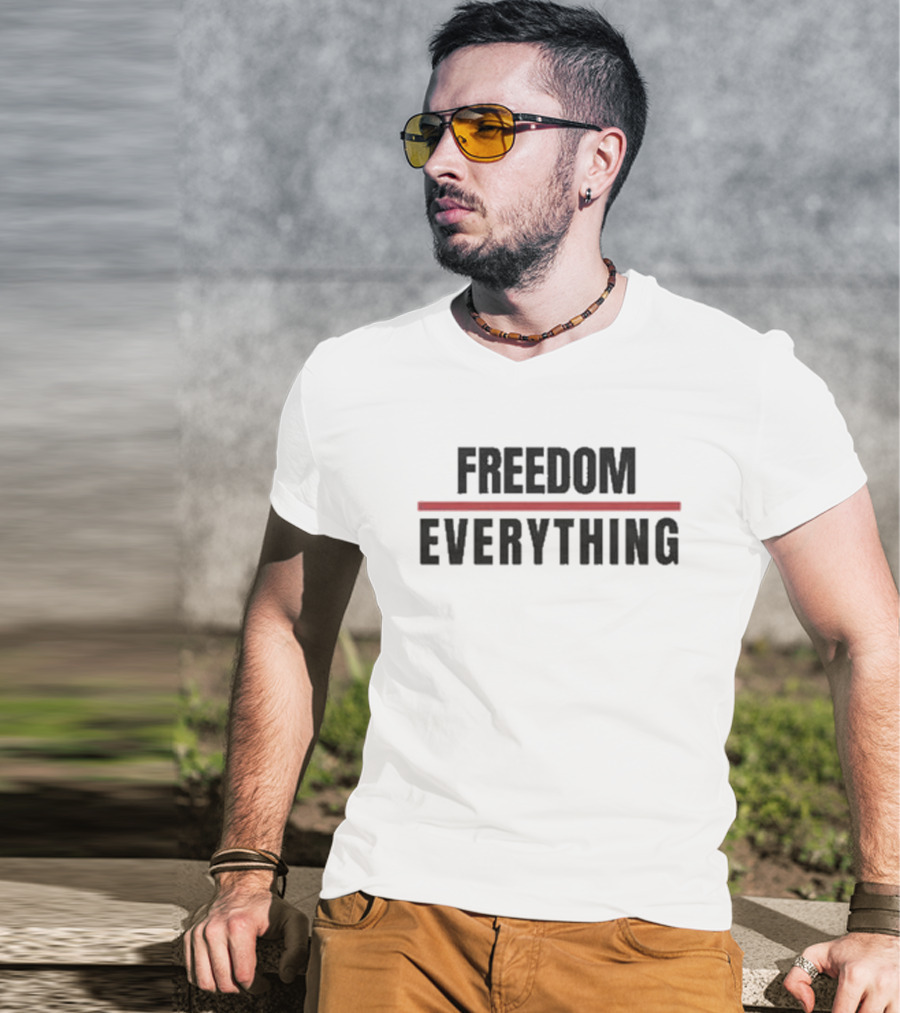 FREEDOM EVERYTHING Red Line Highlight T-Shirt