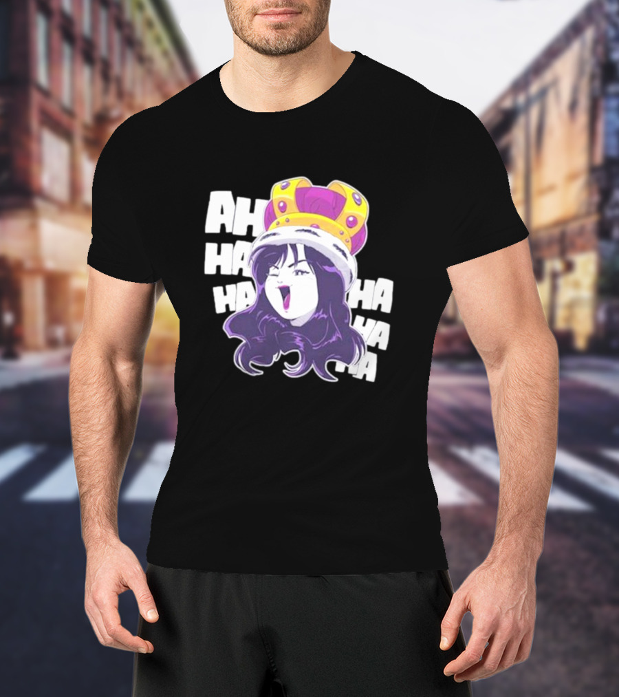 Ms Sakura Haha King Crown Laugh T-Shirt