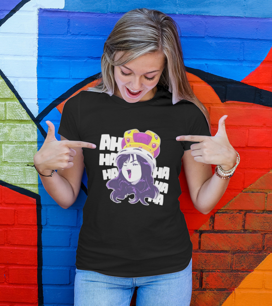 Ms Sakura Haha King Crown Laugh T-Shirt