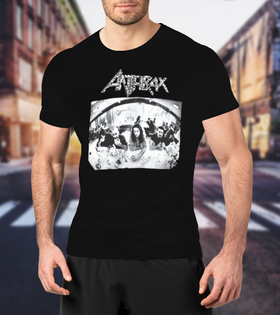 Anthrax Sound Of White Noise Rare Vintage Style Band Diner Scene T-Shirt