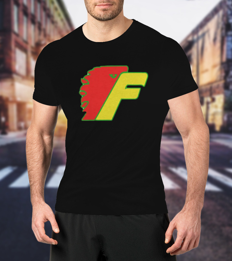 Philadelphia Firebirds Hockey Logo Red Green Yellow F T-Shirt