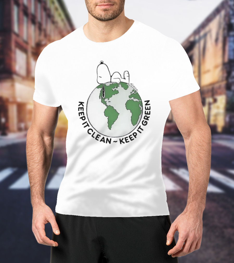 Keep It Clean Keep It Green Snoopy Earth Day T-Shirt