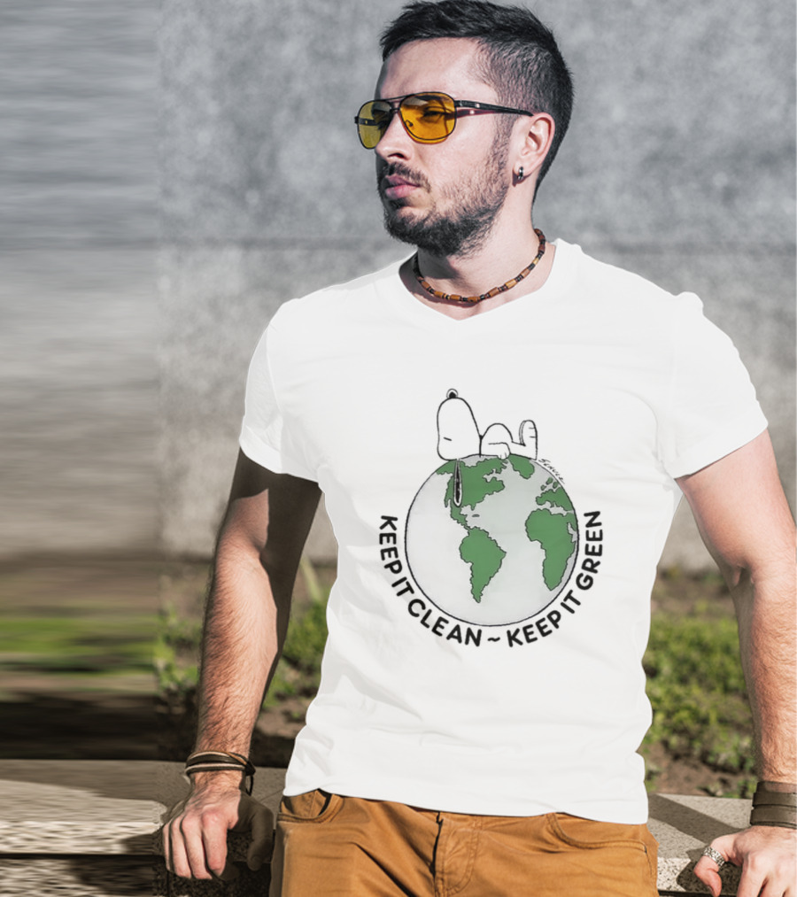 Keep It Clean Keep It Green Snoopy Earth Day T-Shirt