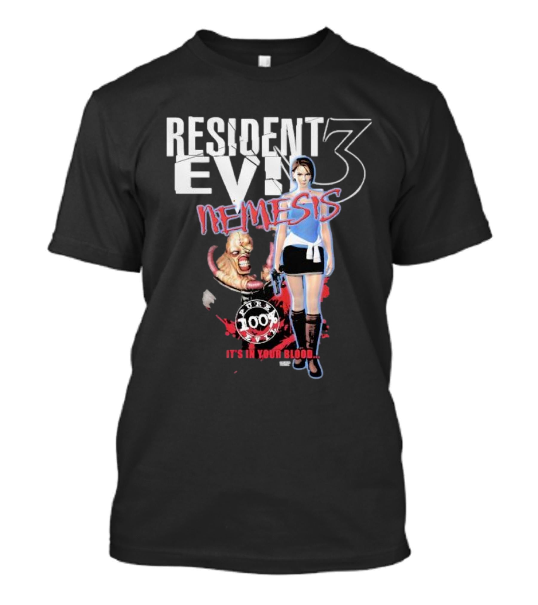 Resident Evil 3 Nemesis Pure 100% Evil It’s In Your Blood T-Shirt