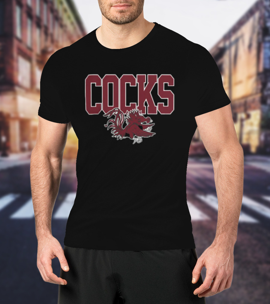 Cocks Gamecock Logo Champion Black T-Shirt