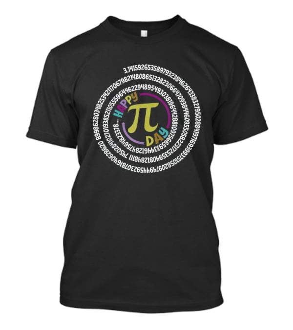 Happy Pi Day 3.14 Math Teacher Spiral Design Mathematic T-Shirt