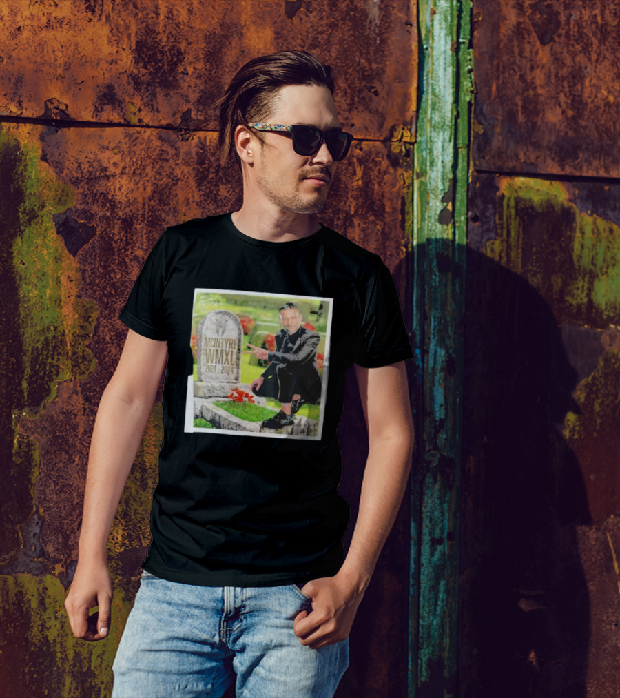 CM Punk Pointing At McIntyre WMXL Tombstone T-Shirt