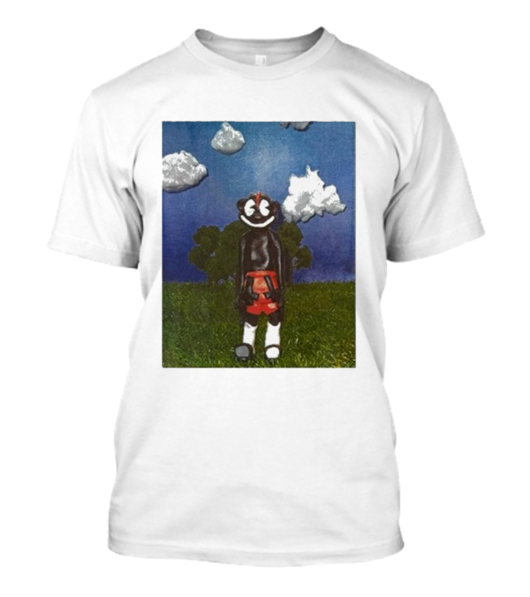 Lil Darkie Sunrise Character With Clouds And Trees T-Shirt