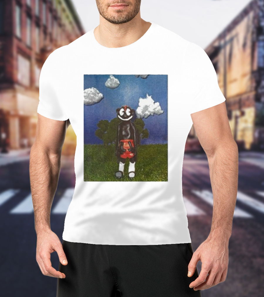 Lil Darkie Sunrise Character With Clouds And Trees T-Shirt