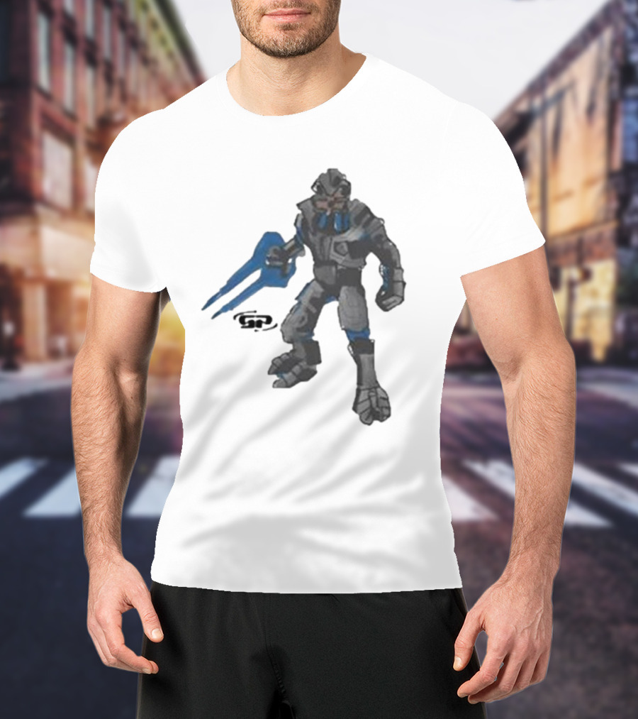 Halo 2 Arbiter Re-Release Collaboration Character With Energy Sword T-Shirt
