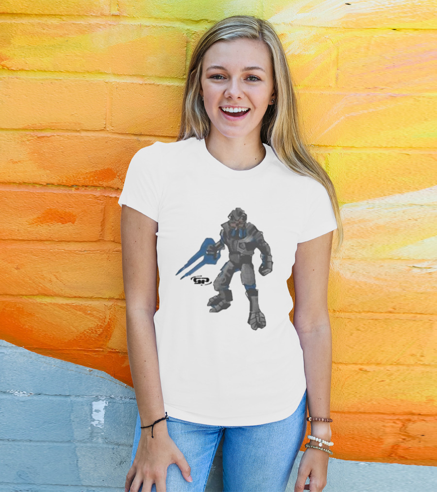 Halo 2 Arbiter Re-Release Collaboration Character With Energy Sword T-Shirt