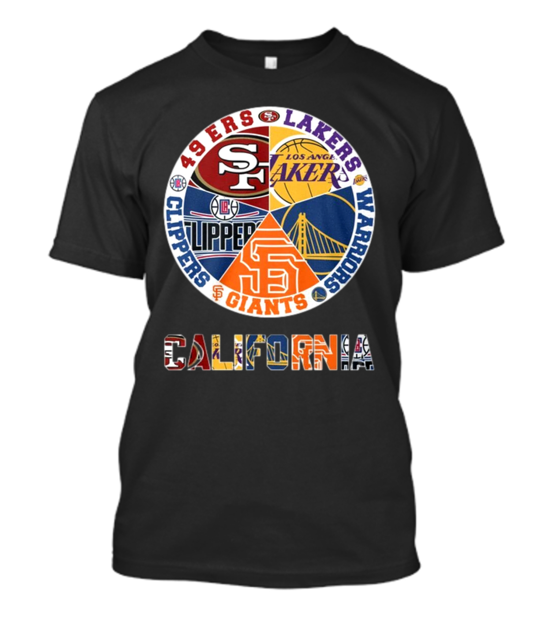 49ers Lakers Clippers Warriors Giants California T-Shirt